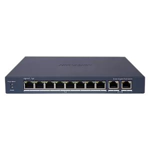 Switch 8 porturi PoE Gigabit, 2 porturi Gigabit, Smart Management - HIKVISION DS-3E1510P-EI