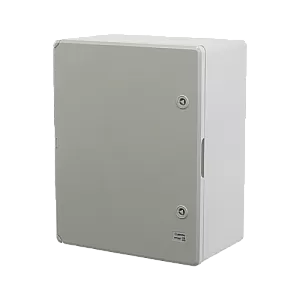 Cutie distributie IP65 din ABS gri, usa mata, placa metalica, 400x500x240 mm PP3007