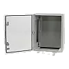 Cutie distributie IP65 din ABS gri, usa transparenta, placa metalica, 400x500x240 mm PP3017 – Plastim PP3017