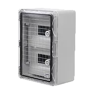 Cutie modulara IP65 din ABS gri, usa transparenta, 2 x 9 module, 250x350x150 mm PP3112 Cutie modulara IP65 din ABS gri, usa transparenta, 2 x 9 module, 250x350x150 mm PP3112