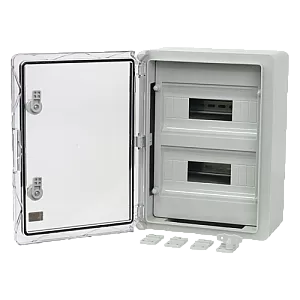 Cutie modulara IP65 din ABS gri, usa transparenta, 2 x 12 module, 300x400x170 mm PP3114