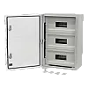 Cutie modulara IP65 din ABS gri, usa transparenta, 3 x 15 module, 350x500x190 mm PP3116 – Plastim PP3116
