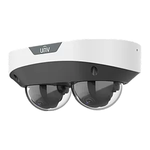 Dual Chanal - Camera IP, 2 x 4MP, lentila 2.8mm, IR 30m, Mic., Alarma, PoE, IK10 - UNV IPC3224SS-ADF28K-I1