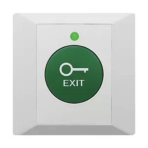 Buton de iesire din plastic, profil ingust, LED, buzzer CSB-86G-LED