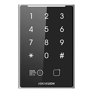 Cititor de proximitate MIFAR, cod QR, Wiegand, RS-485, tastatura integrata -HIKVISION DS-K1109DKB-QR