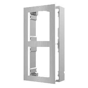 Rama montaj aparent din otel inoxidabil, 2 module, pentru Interfon modular - HIKVISION DS-KD-ACW2-S