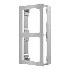Rama montaj aparent din otel inoxidabil, 2 module, pentru Interfon modular - HIKVISION DS-KD-ACW2-S