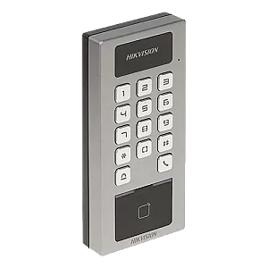 Terminal control acces si interfon cu tastatura, cititor card, Bluetooth, Wi-Fi, Alarma - HIKVISION DS-K1T502DBWX