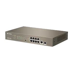 Switch 8 porturi PoE Gigabit, 1 port RJ45 Gigabit, 1 port SFP Gigabit, 1U, L3 Management - IP-COM G5310P-8-150W