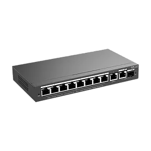 Switch 8 porturi PoE+, 2 porturi GE, 1 port SFP, Gigabit, Cloud Management - Ruijie RG-ES210GS-P