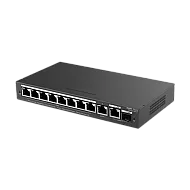 Switch 8 porturi PoE+, 2 porturi GE, 1 port SFP, Gigabit, Cloud Management - Ruijie RG-ES210GS-P