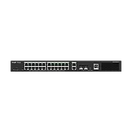 Switch 24 porturi PoE, 2 porturi GE, 2 porturi SFP, Gigabit, Cloud Management - Ruijie RG-ES228GS-P