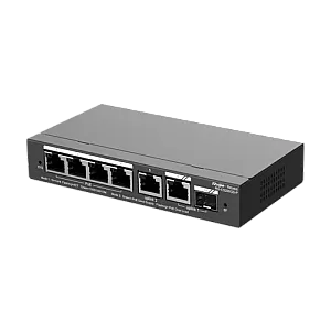 Switch 4 porturi PoE+, 2 porturi GE, 1 port SFP, Gigabit, Cloud Management - Ruijie RG-ES206GS-P