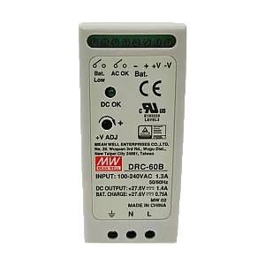 Sursa de alimentare in comutatie, 27.6V / 1.4A + 0.75A, sina DIN, backup - MEAN WELL DRC-60B