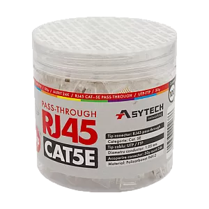 Mufa RJ-45 UTP Cat.5e EZ Passthrough, 50µ (100 buc) RJ45-CAT5E-EZ-50U-JAR