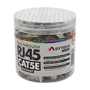 Mufa RJ-45 FTP Cat.5e EZ Passthrough, ecranata (100 buc) RJ45M-CAT5-EZ-JAR Mufa RJ-45 FTP Cat.5e EZ Passthrough, ecranata (100 buc) RJ45M-CAT5-EZ-JAR