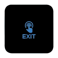 Buton de iesire Touch, plastic negru, montaj aparent, 12-24 Vcc, NO-NC-COM, LED, 86 x 86 mm CSB-86T-P2