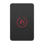 Buton de iesire Touch, plastic negru, montaj aparent, 12-24 Vcc, NO-NC-COM, LED, 86 x 55 mm CSB-86-P2