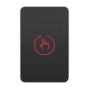 Buton de iesire Touch, plastic negru, montaj aparent, 12-24 Vcc, NO-NC-COM, LED, 86 x 55 mm CSB-86-P2