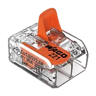Conector derivatie 2 fire, max. 6 mm² (50 buc.) - WAGO 221-612 Conector derivatie 2 fire, max. 6 mm² (50 buc.) - WAGO 221-612