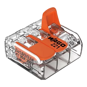 Conector derivatie 3 fire, max. 6 mm² (30 buc.) - WAGO 221-613