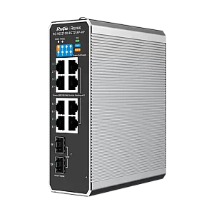 Switch industrial 7 x RJ45 1G PoE+, 1 x RJ45 1G PoE++, 2 x SFP, L2 Cloud Management - Ruijie RG-NIS2100-8GT2SFP-HP