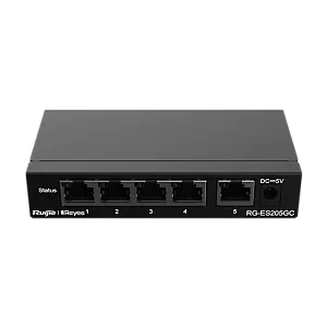 Switch 5 porturi RJ45 Gigabit, L2 Cloud Management - Ruijie RG-ES205GC