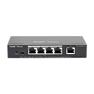 Switch 4 porturi PoE+ RJ45 Gigabit, 1 port uplink RJ45 Gigabit, L2 Cloud Management - Ruijie RG-ES205GC-P