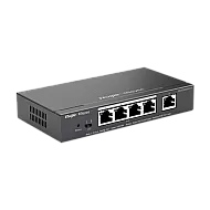 Switch 4 porturi PoE+ RJ45 Gigabit, 1 port uplink RJ45 Gigabit, L2 Cloud Management - Ruijie RG-ES205GC-P