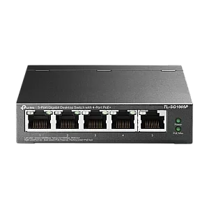 Switch 4 porturi PoE Gigabit, 1 port RJ45 Gigabit, Unmanaged - TP-Link TL-SG1005P