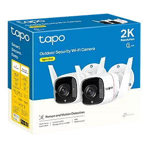 Pachet 2 Camere IP Wi-Fi, 2K, Audio bidirectional, IR 30M - TP-Link Tapo TapoC310P2