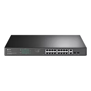 Switch 16 porturi PoE+ Gigabit, 2 porturi RJ45 Gigabit, 2 x Combo SFP Gigabit, Managed - TP-Link TL-SG1218MPE