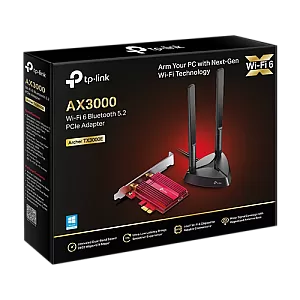 Adaptor PCI-E Bluetooth 5.2, Wi-Fi 6, AX3000 Dual-Band, 2 x Antene High-Gain - TP-Link ArcherTX3000E Adaptor PCI-E Bluetooth 5.2, Wi-Fi 6, AX3000 Dual-Band, 2 x Antene High-Gain - TP-Link ArcherTX3000E
