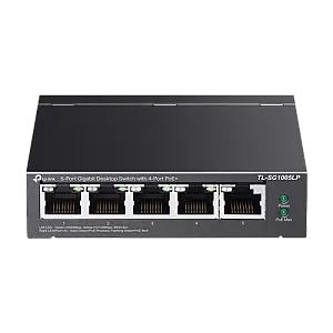 Switch TL-SG1005LP, 4 porturi PoE Gigabit, 1 port RJ45 Gigabit, Unmanaged - TP-Link TL-SG1005LP