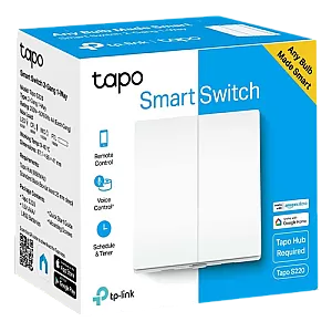 Intrerupator inteligent dublu TP-Link Tapo S220, Wi-Fi - TP-LINK TapoS220