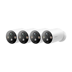 Kit 4 x Camera IP Smart Wi-Fi, 4MP, Baterie reincarcabila, Audio bidirectional, Alarma - TP-Link Tapo TapoC425(4-pack)