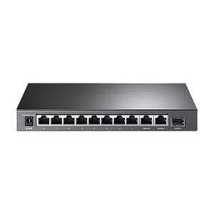 Switch 8 x RJ45 10/100 Mbps PoE, 2 x RJ45 1G, 1 x SFP 1G, Buget PoE 124W, Unmanaged - TP-Link TL-SL1311MP