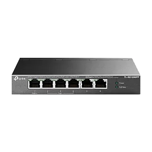 Switch 1 x RJ45 1G PoE++, 3 x RJ45 1G PoE+, 2 x RJ45 Gigabit, Buget PoE 64W, Unmanaged - TP-Link TL-SG1006PP