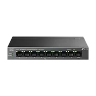 Switch LiteWave, 8 x RJ45 10/100 Mbps PoE, 1 x RJ45 10/100 Mbps, Buget PoE 63W, Unmanaged - TP-Link LS109P