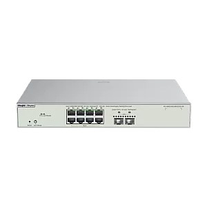 Switch 8 porturi RJ45 2.5G PoE++, 2 porturi SFP+ 10G, L3 Cloud Management - Ruijie RG-NBS5300-8MG2XS-UP