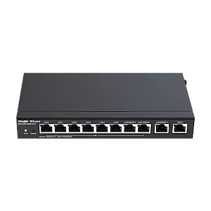 Router 8 x RJ45 1G PoE, 2 x RJ45 1G, Buget PoE 110W, Multi-WAN, Cloud Management - Ruijie RG-EG310GH-P-E