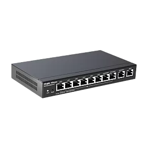 Router 8 x RJ45 1G PoE, 2 x RJ45 1G, Buget PoE 110W, Multi-WAN, Cloud Management - Ruijie RG-EG310GH-P-E