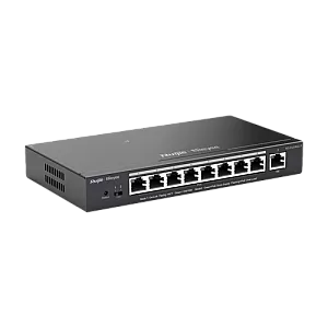 Switch 8 porturi PoE+ RJ45 Gigabit, 1 port uplink RJ45 Gigabit, L2 Cloud Management - Ruijie RG-ES209GC-P