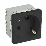 Priza modulara schuko cu impamantare, negru - DLX DLX-245-43 Priza modulara schuko cu impamantare, negru - DLX DLX-245-43