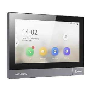 Monitor videointerfon TCP/IP, IPS LCD 7 inch touch screen, WiFi, PoE, Alarma IN - HIKVISION DS-KH8381-WTE1