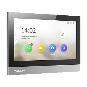 Monitor videointerfon TCP/IP, TFT 7 inch touch screen, WiFi, PoE, Alarma IN - HIKVISION DS-KH8380-WTE1