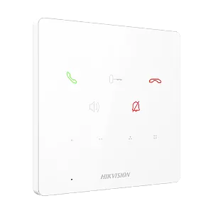 Post interior interfon TCP/IP, 9 butoane, PoE, Alarma IN, ALB - HIKVISION DS-KH6000-E1-White