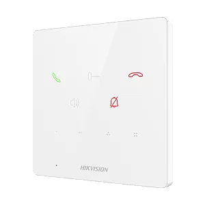 Post interior interfon TCP/IP, 9 butoane, PoE, Alarma IN, ALB - HIKVISION DS-KH6000-E1-White