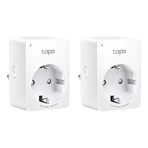 Pachet 2 prize smart, 16A, Wi-Fi, control vocal, monitorizare consum - TP-Link Tapo TapoP110(2-pack)