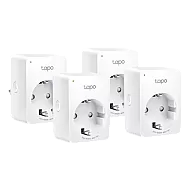 Pachet 4 prize smart, 16A, Wi-Fi, control vocal, monitorizare consum - TP-Link Tapo TapoP110(4-pack)